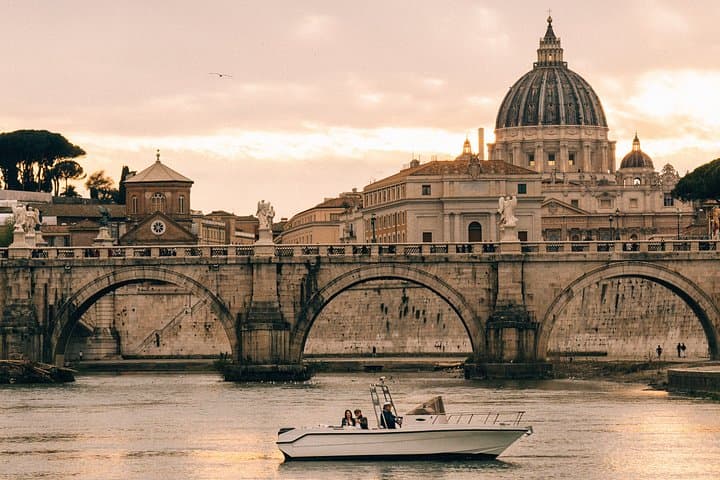 Private Tiber Boat Cruise with Aperitif in the Heart of Rome