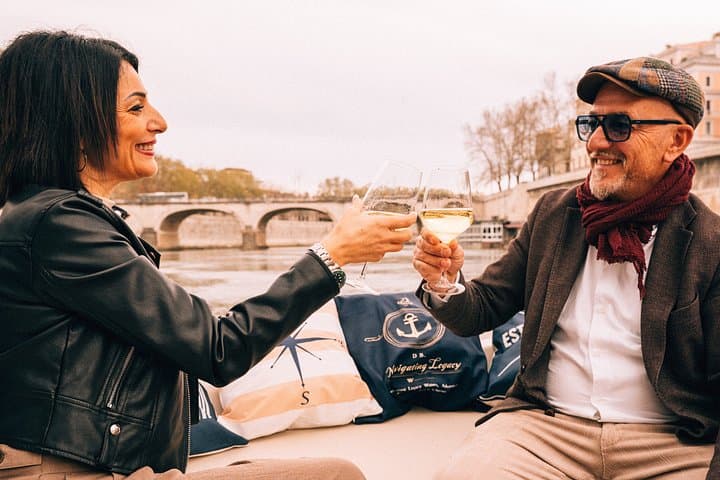 Private Tiber Boat Cruise with Aperitif in the Heart of Rome