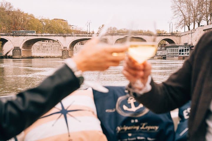Private Tiber Boat Cruise with Aperitif in the Heart of Rome
