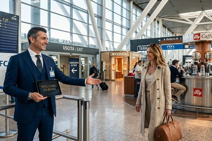 FCO Airport Private Transfer to/from Rome City or Civitavecchia
