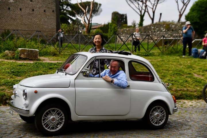 Vintage Fiat500 | Aqueduct, AppianWay, Catacomb & Timeless Photos