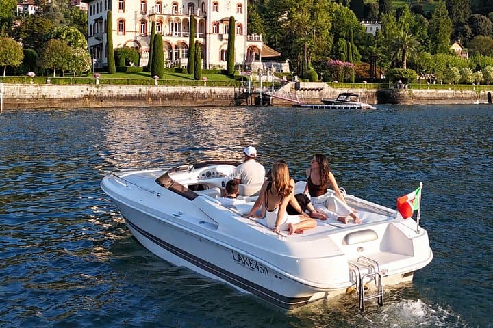 Lake Como Sunset Private Boat Tour Cruise with Aperitivo