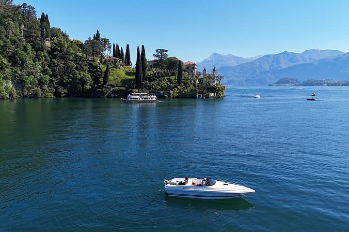 Lake Como Sunset Private Boat Tour Cruise with Aperitivo
