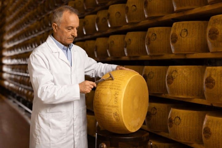 Parma: visit to the cheese factory and masterclass on Parmigiano Reggiano