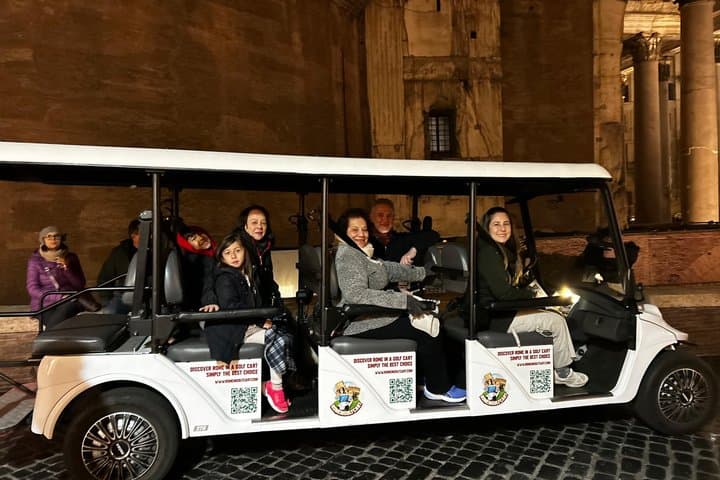 Rome 2 hour Golf Cart night tour with Hotel Pickup