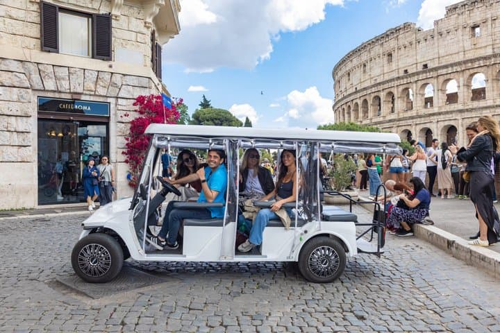 Rome: Explore Top Attractions by Electric Golf Cart