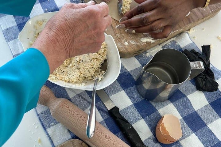 Small Group Capri Pasta Making Class, Tiramisù, Wine and Sea View