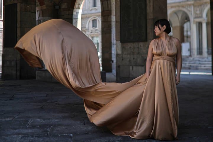 Milan Flying Dress Photoshoot