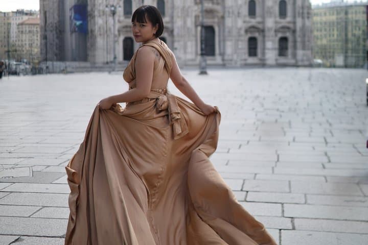 Milan Flying Dress Photoshoot