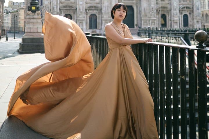 Milan Flying Dress Photoshoot