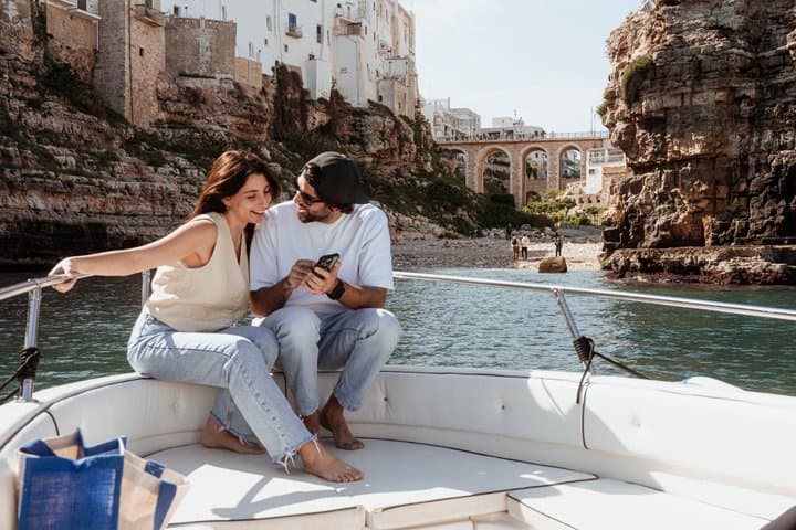 Polignano Experience from Bari boat cruise and Cooking Class