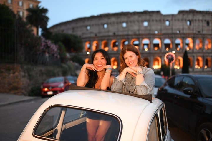 Vintage Fiat500 | Aqueduct, AppianWay, Catacomb & Timeless Photos