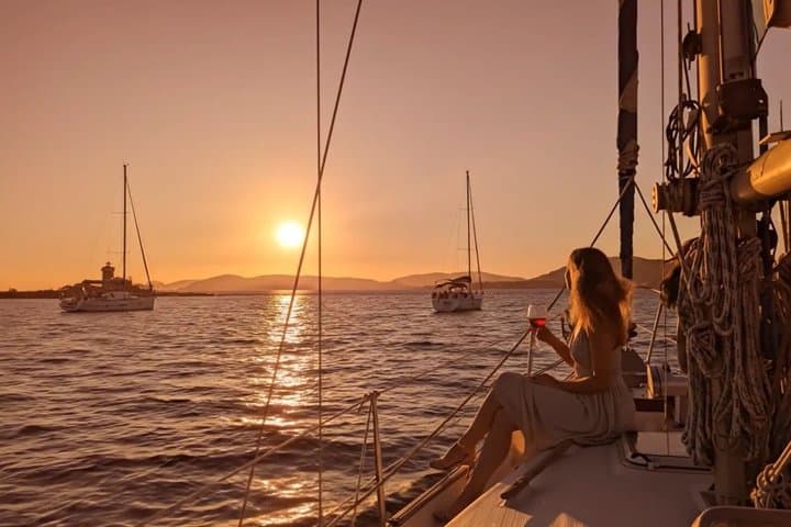 Aperitif and sunset cocktail on a sailing boat for max 6 adults