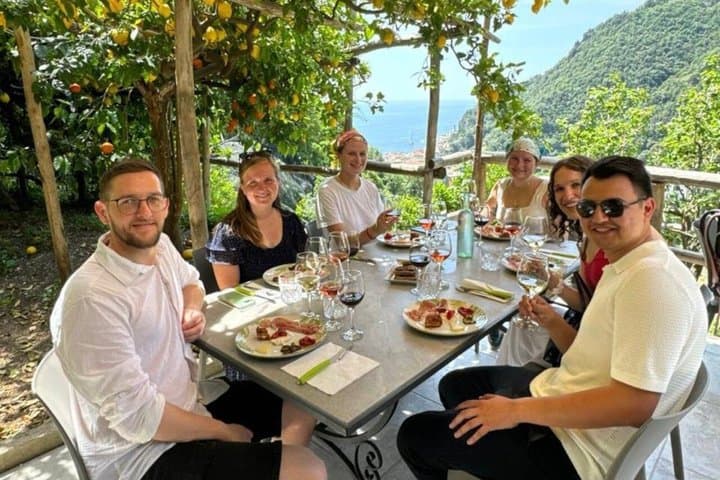 Amalfi Limoncello and Wine Tasting with Sea and Hill Views