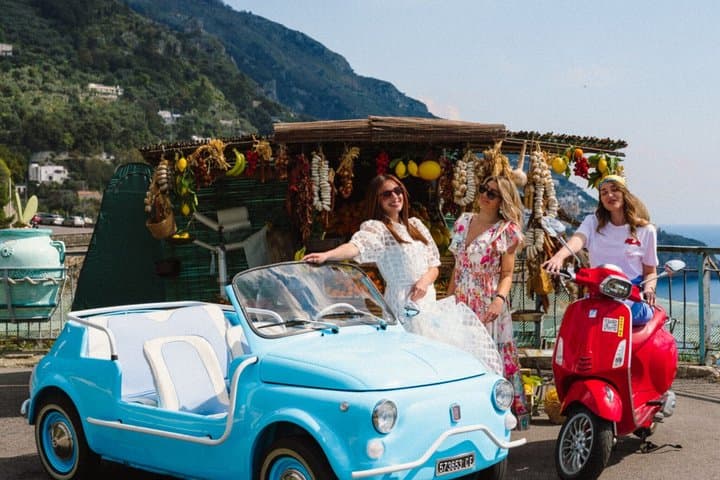 Photo shoot with Fiat 500 of 1 hour to Sorrento
