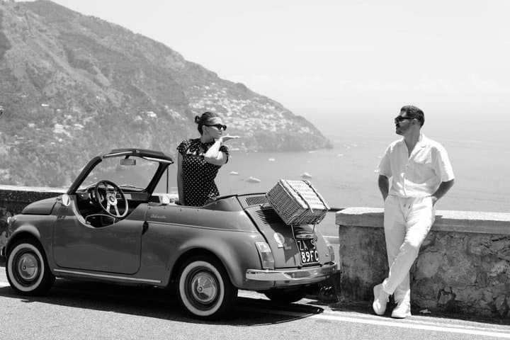 Photo shoot with Fiat 500 of 1 hour to Sorrento