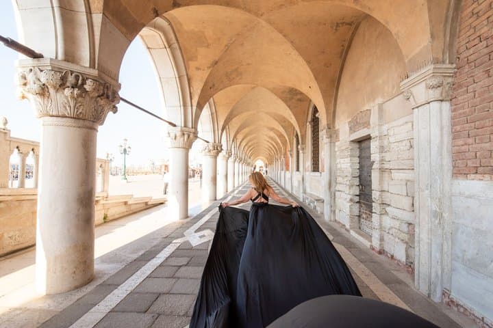 Venice Flying Dress Photoshoot