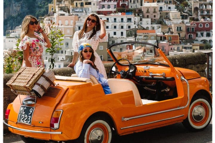 Photo shoot with Fiat 500 of 1 hour to Sorrento