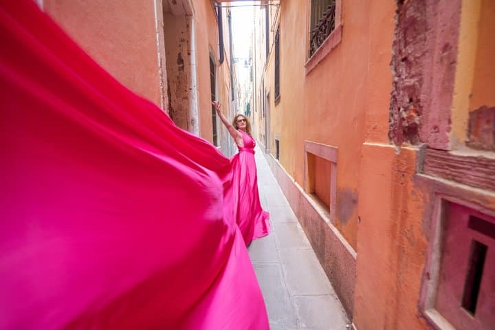 Venice Flying Dress Photoshoot