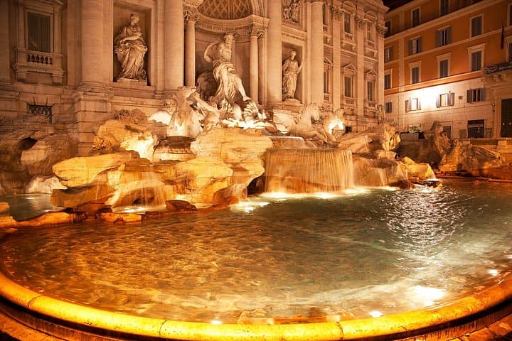 Evening Walking Tour of Rome Trevi Fountain Pantheon and More