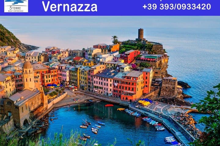 Boat tour 5 Terre from La Spezia : swim, food & drink