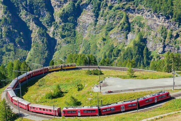 Intimate Small-Group Bernina UNESCO Scenic Train on Swiss Alps