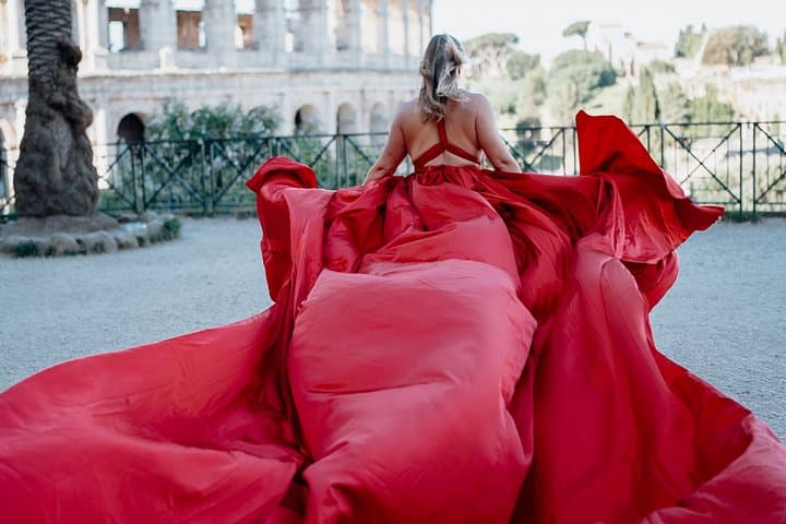 Private Flying Dress Photoshoot in Rome