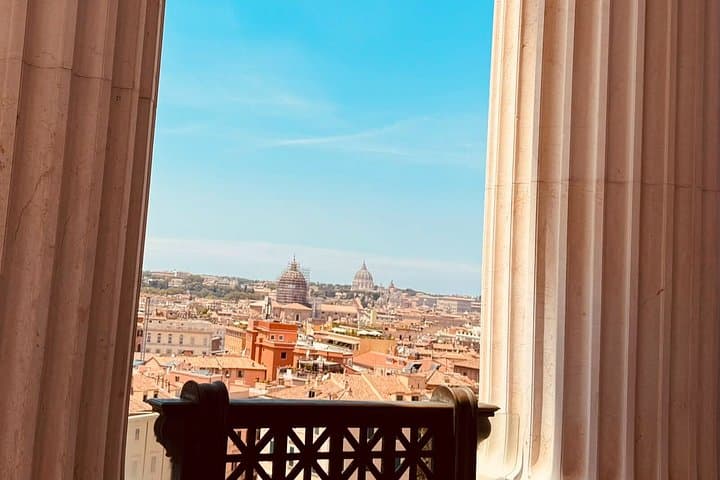 Vittoriano Rome Terrace Panoramic View and Palazzo Venezia Entry