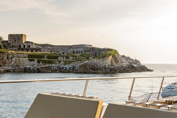 Sunset experience in Catamaran in the Gulf of Poets from the Sea