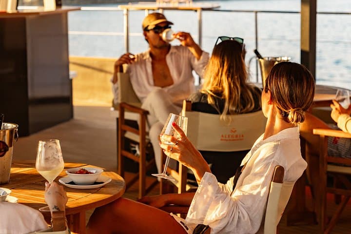 Sunset experience in Catamaran in the Gulf of Poets from the Sea