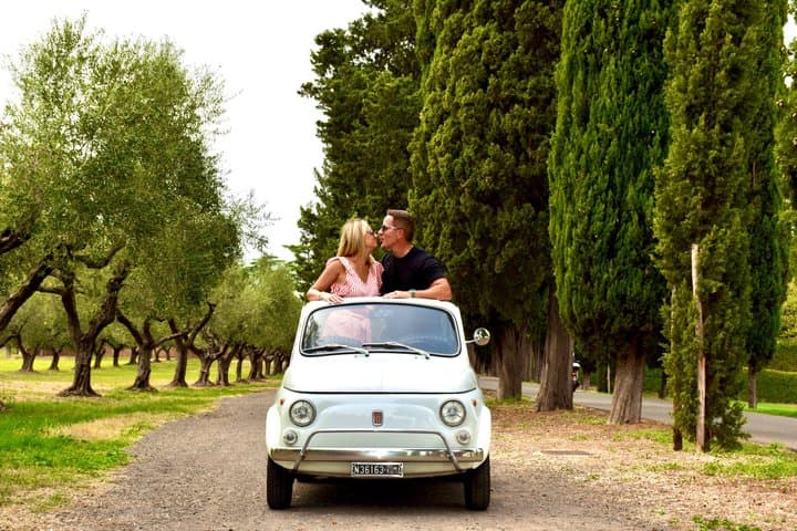 Vintage Fiat500 | Aqueduct, AppianWay, Catacomb & Timeless Photos