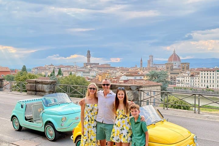 Florence Panoramic Tour in an Electric Fiat 500 Cabrio + Picnic