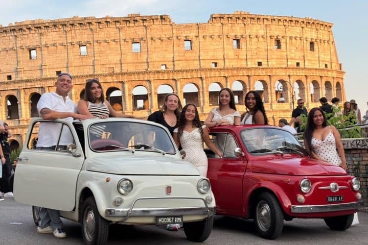 Rome Fiat 500 Vintage tour with photos and videos
