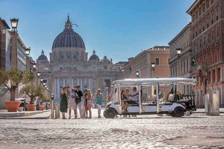 Rome Golf Cart Tour Hidden Gems with Coffee & Gelato