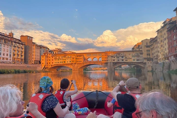 Soft Rafting in Florence under the Pontevecchio Arches
