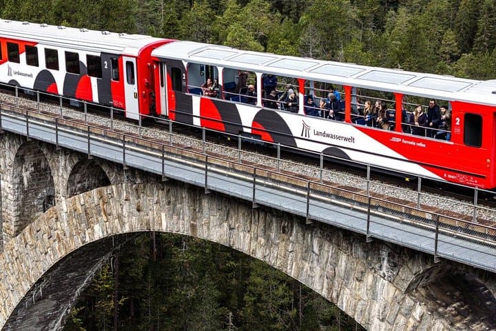 St Moritz & Swiss Alps Day Trip with Bernina Red Train from Milan