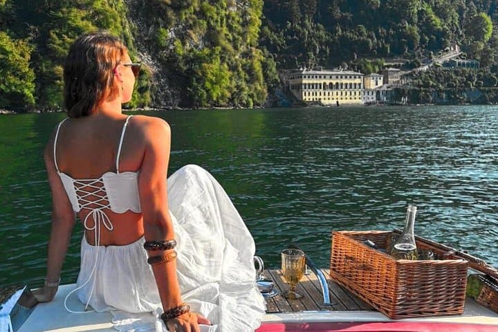 Lake Como Private Tour Vintage Boat Nesso Waterfall and Bridge