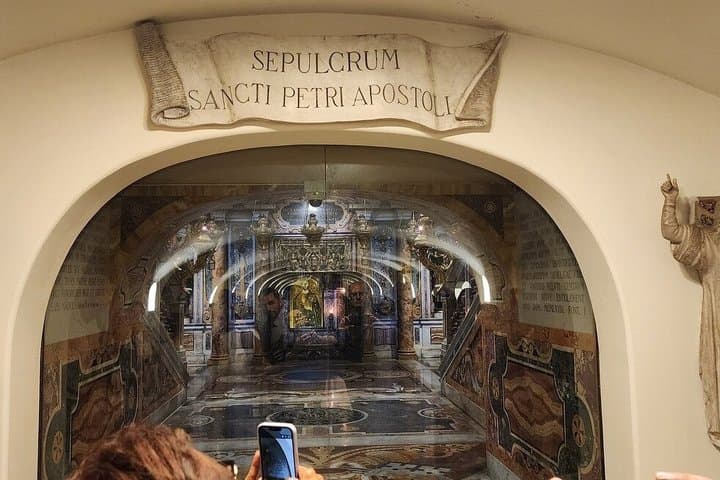 St Peters Basilica and Vatican Grottoes entrance with Audio Guide