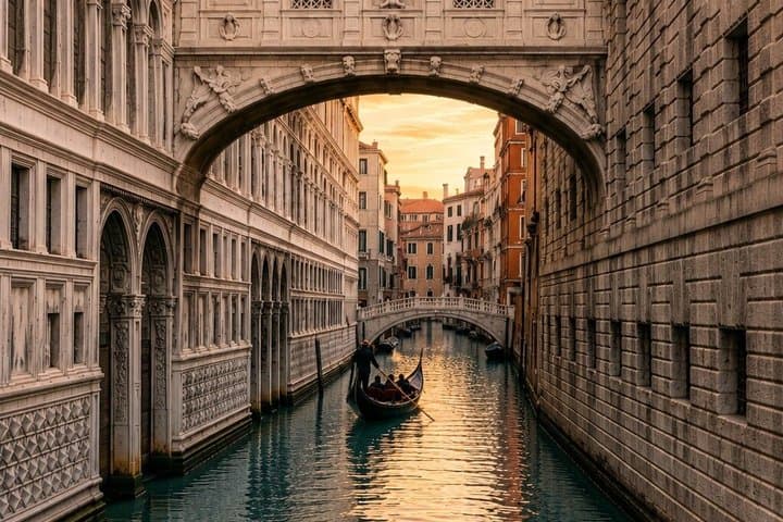 Venice: Private Romantic Gondola Ride under the Bridge of Love