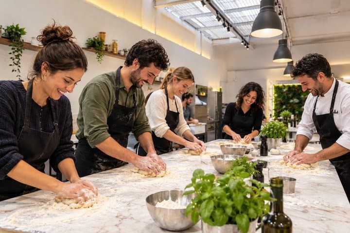 Pizza Cooking Class with Tiramisù and Wine Tasting in Milan