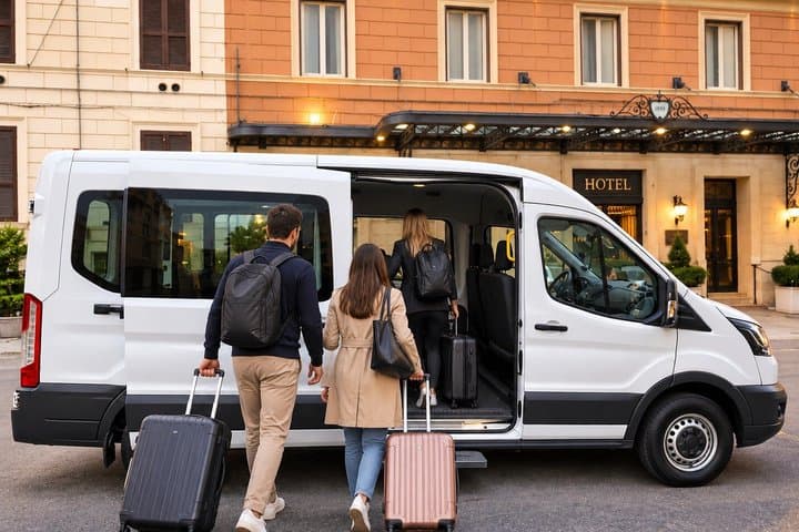 Shuttle to and from Rome City Hotels to Fiumicino Airport