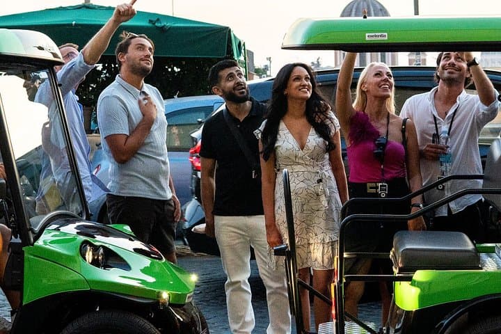 Rome Sunrise Golf Cart Tour with Breakfast & Top Landmarks