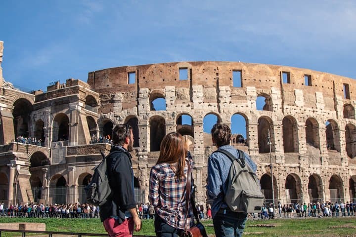 Colosseum, Forum, Palatine Hill with audio guide and Arena or Bus option