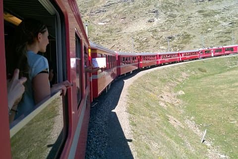 On board the Bernina Express