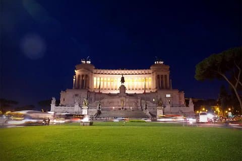 Piazza Venezia at night