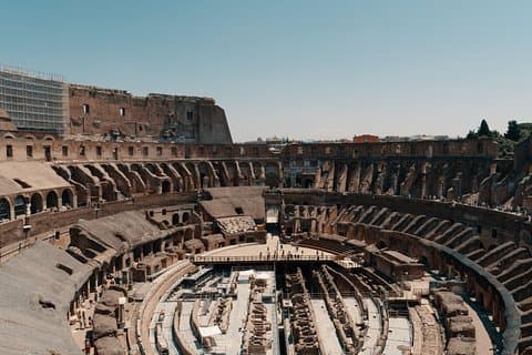 Admire the whole of the beautiful Colosseum from a height