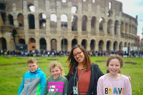 With our guide Alessandra by the Colosseum
