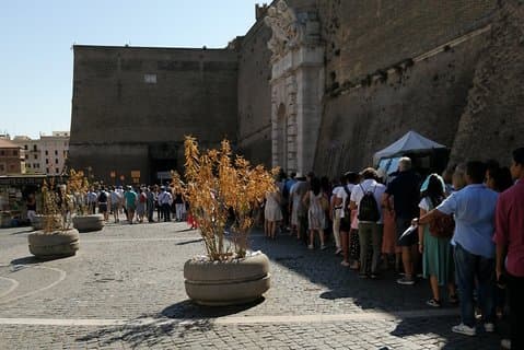 Vatican museum earlier in the morning