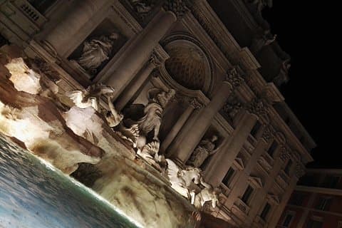 Trevi Fountain at night