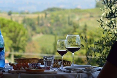 Enjoy our Chianti on a porch with nice views
